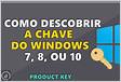 ﻿Windows 1110 Ativação do Windows e alteração da chave d